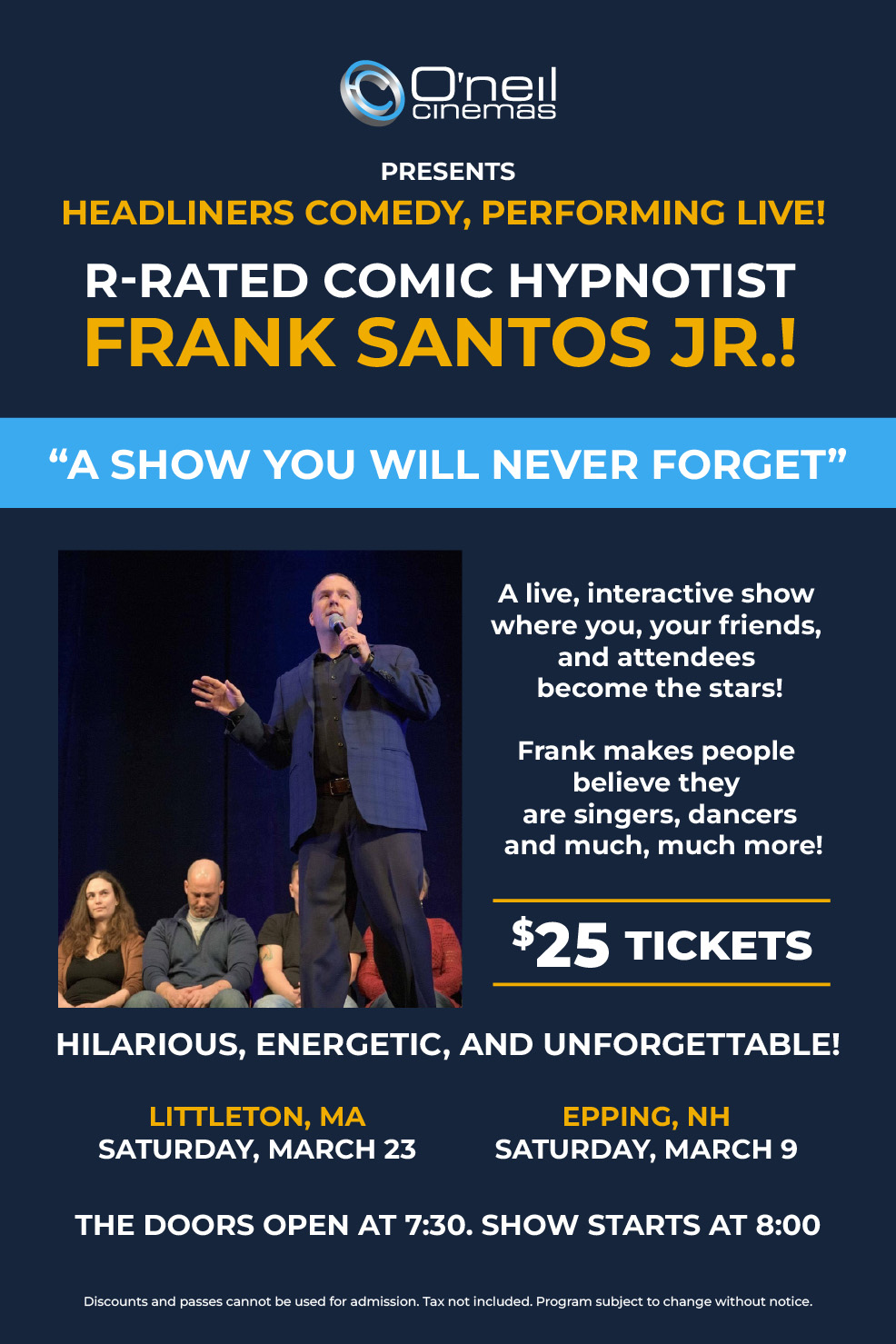 Frank Santos Comedic Hypnotist poster