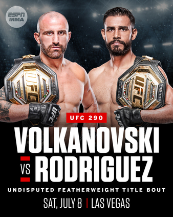UFC 290: Volkanovski vs Rodriguez poster