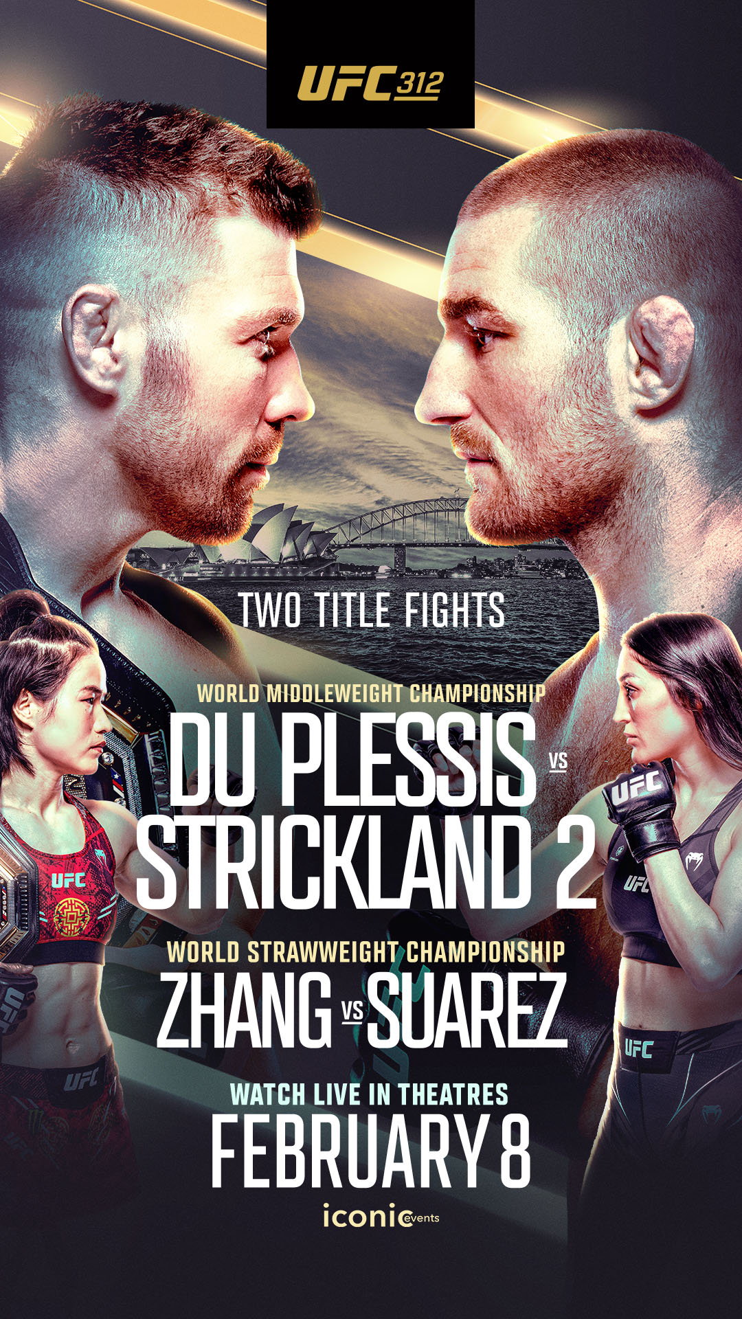 UFC 312: Du Plessis vs Strickland 2 poster