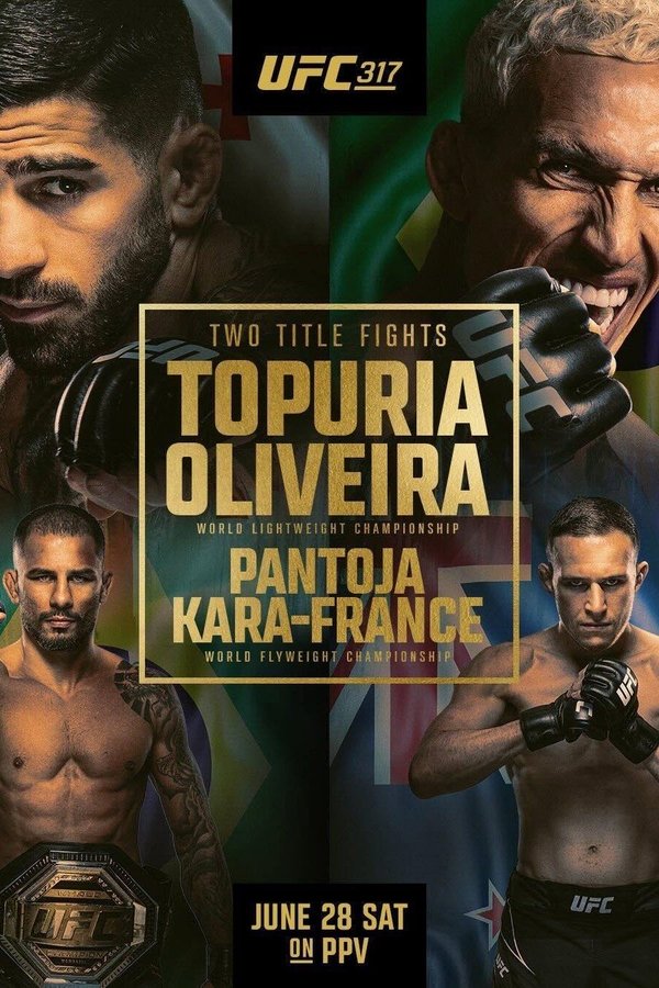UFC 317: Topuria vs Oliveira poster